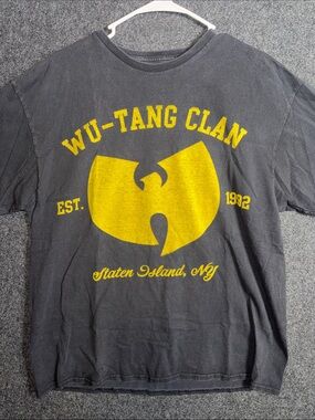 Wu-Tang Clan Short Sleeve Graphic Tee - Black‎ with Yellow Logo